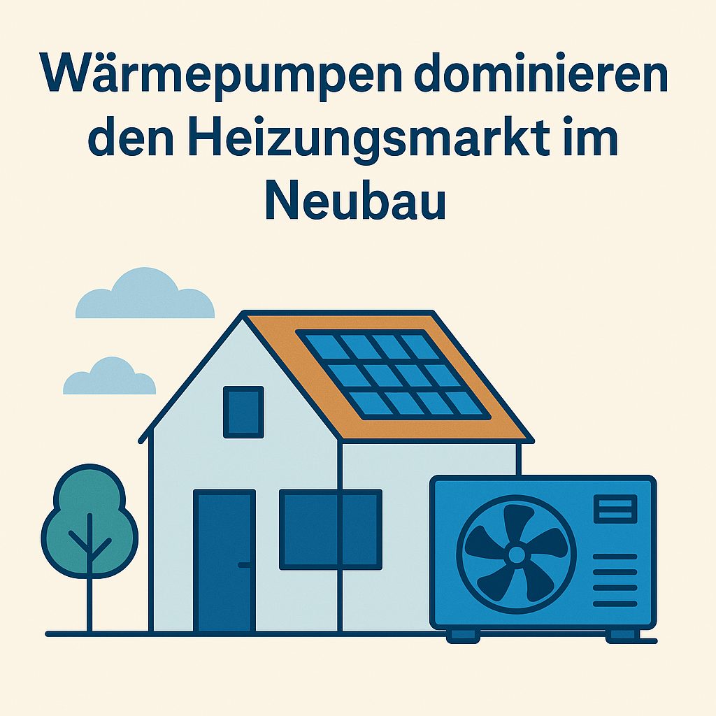 Wärmepumpen dominieren den Heizungsmarkt im Neubau